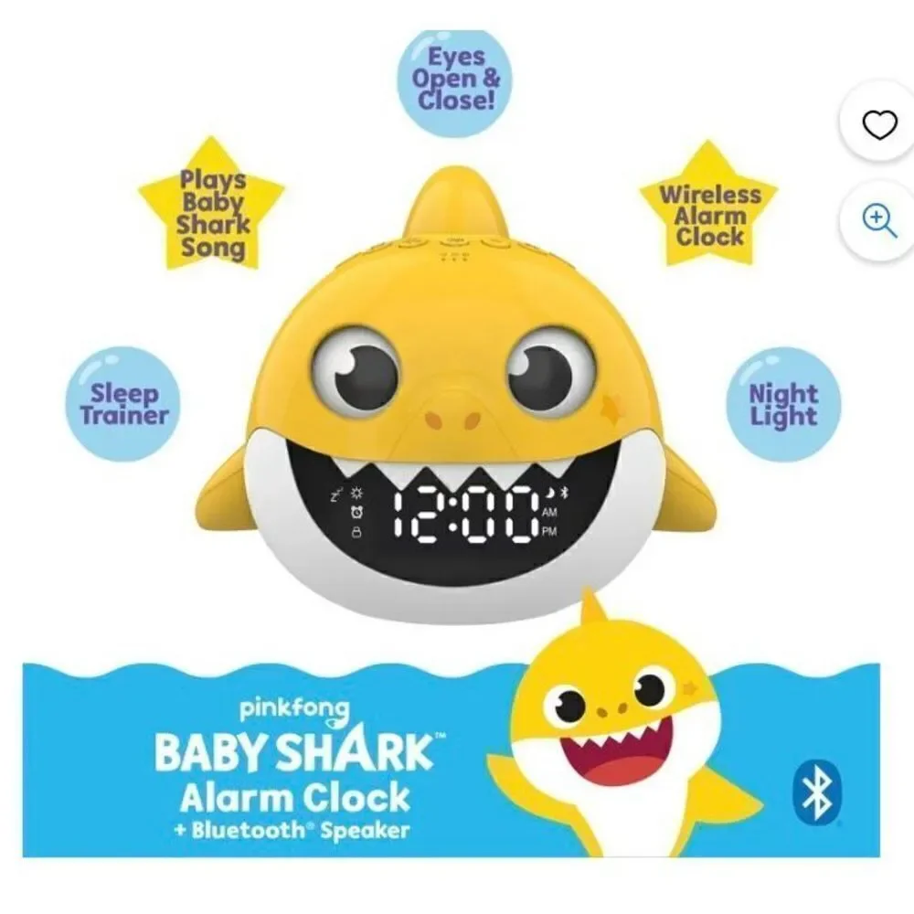 Nickelodeon, pink, frog, baby, shark alarm clock, Bluetooth speaker new